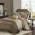 Madison Park 5 Piece Jacquard Bedspread Set - Brown, Queen Size MP13-5318